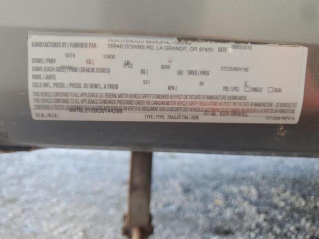 4N15L2726G0144289 - 2016 ARCT CAMPER WHITE photo 10