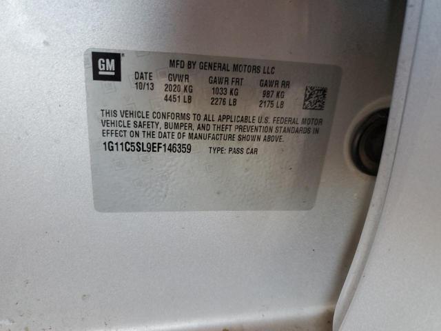 1G11C5SL9EF146359 - 2014 CHEVROLET MALIBU 1LT Күміс фото 14