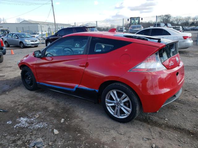 JHMZF1C69CS001280 - 2012 HONDA CR-Z EX RED photo 2