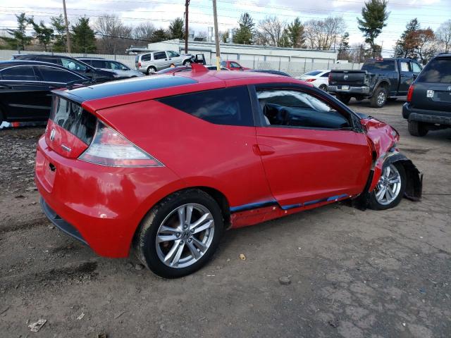 JHMZF1C69CS001280 - 2012 HONDA CR-Z EX RED photo 3