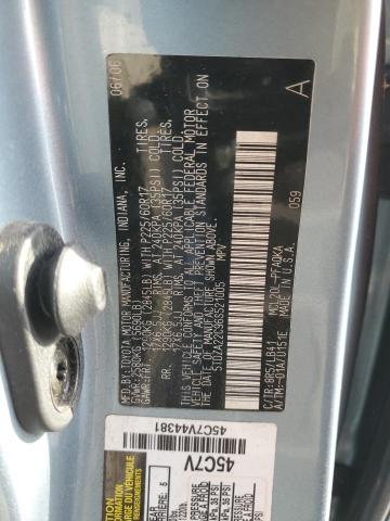 5TDZA22C96S521005 - 2006 TOYOTA SIENNA XLE BLUE photo 13