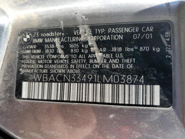 WBACN33491LM03874 - 2001 BMW Z3 2.5 Grau Foto 12
