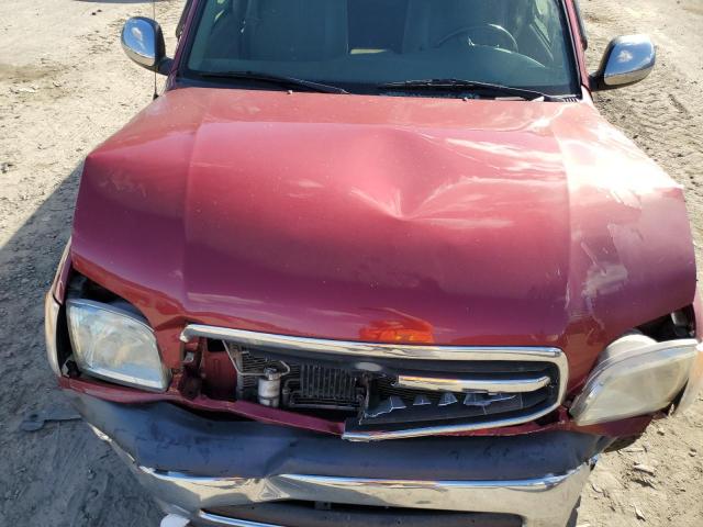 5TBBT44191S135107 - 2001 TOYOTA TUNDRA ACCESS CAB წითელი ფოტო 11