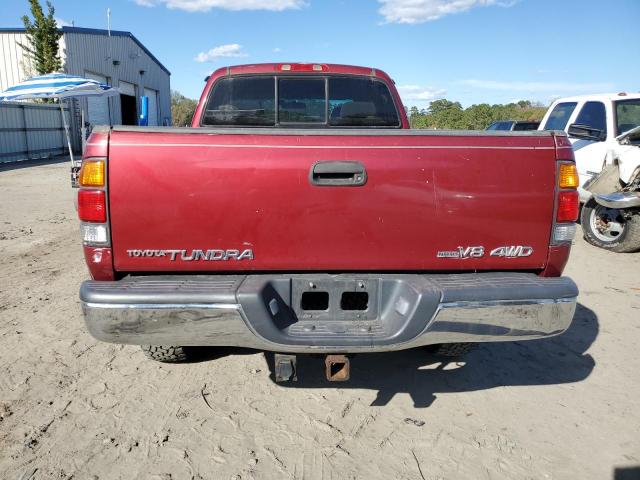 5TBBT44191S135107 - 2001 TOYOTA TUNDRA ACCESS CAB RED photo 6