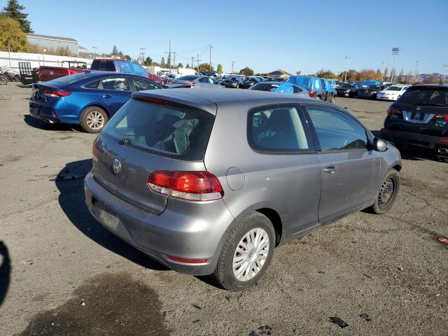 WVWBB7AJ5CW353127 - 2012 VOLKSWAGEN GOLF GRAY photo 3