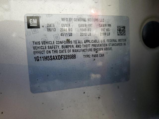 1G11H5SAXDF328988 - 2013 CHEVROLET MALIBU LTZ კრემისფერი ფოტო 13
