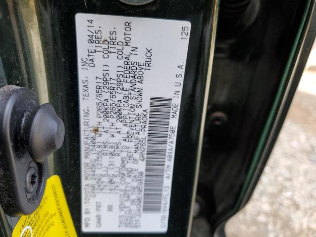 5TFJU4GN0EX059890 - 2014 TOYOTA TACOMA DOUBLE CAB PRERUNNER GREEN photo 13