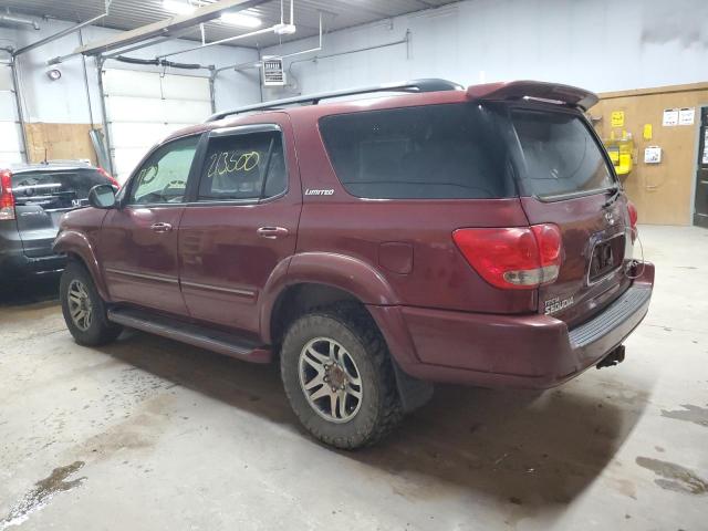 5TDBT48A56S263028 - 2006 TOYOTA SEQUOIA LIMITED RED photo 2