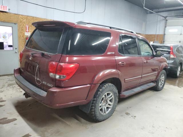 5TDBT48A56S263028 - 2006 TOYOTA SEQUOIA LIMITED RED photo 3