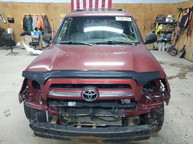 5TDBT48A56S263028 - 2006 TOYOTA SEQUOIA LIMITED RED photo 5