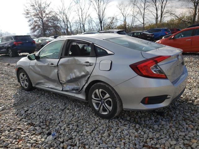 19XFC2F53JE019165 - 2018 HONDA CIVIC LX SILVER photo 2