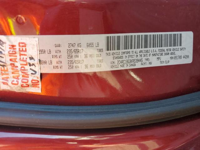 2C4RC1BG3KR539445 - 2019 CHRYSLER PACIFICA TOURING L Tünd qırmızı foto 13