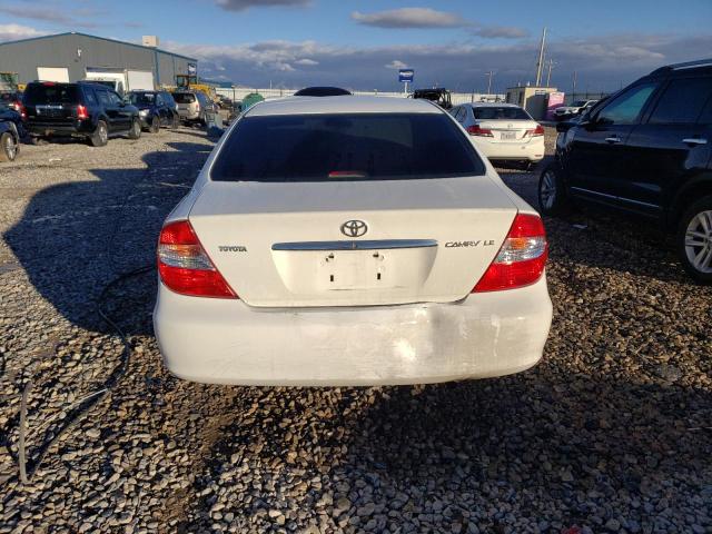 4T1BE32K83U144317 - 2003 TOYOTA CAMRY LE WHITE photo 6