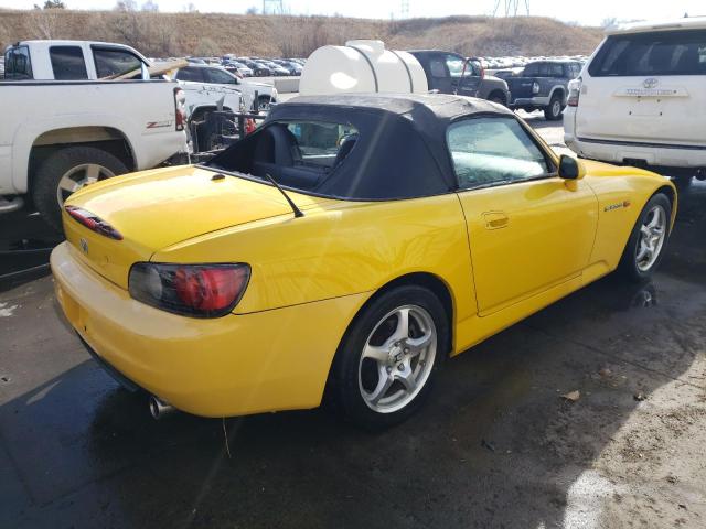 JHMAP11461T001532 - 2001 HONDA S2000 YELLOW photo 3