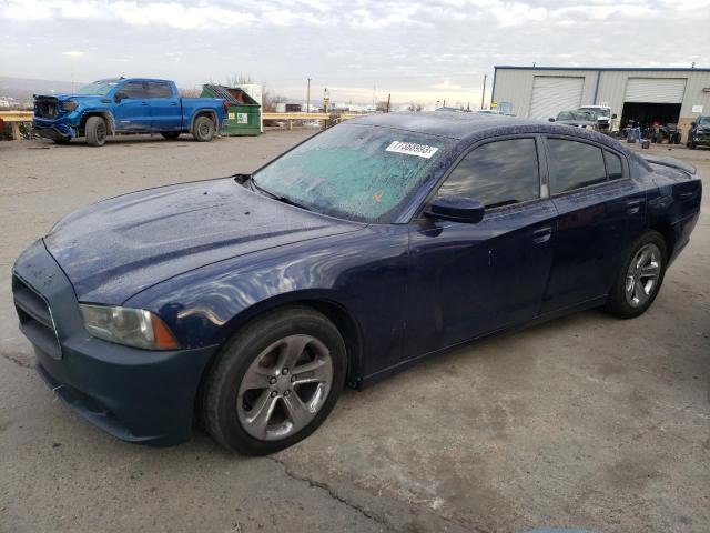 2C3CDXHG0EH162584 - 2014 DODGE CHARGER SXT BLUE photo 1