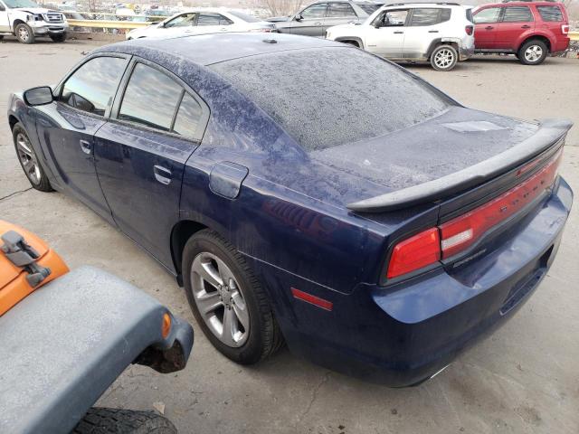 2C3CDXHG0EH162584 - 2014 DODGE CHARGER SXT BLUE photo 2