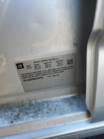 1G1JA5SH0E4240790 - 2014 CHEVROLET SONIC LS 银色 照片 12