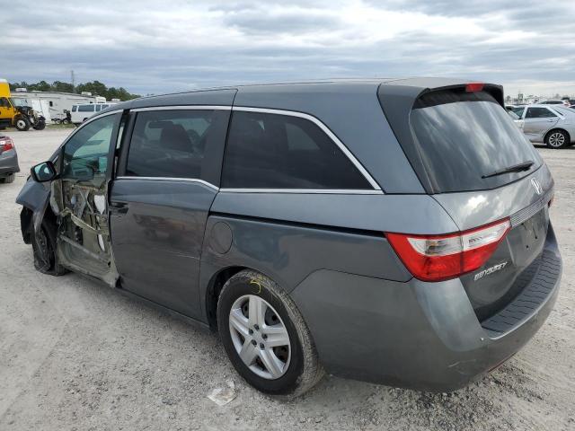 5FNRL5H24DB037805 - 2013 HONDA ODYSSEY LX GRAY photo 2