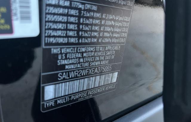 SALWR2WFXEA375055 - 2014 LAND ROVER RANGE ROVE HSE BLACK photo 10