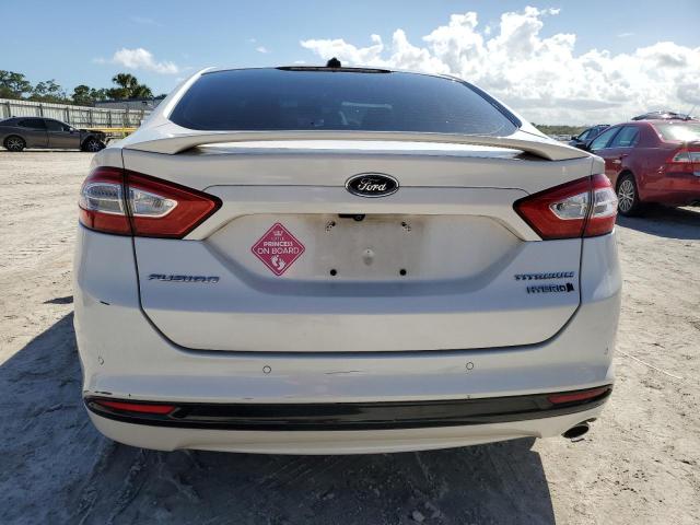 3FA6P0RU5DR338551 - 2013 FORD FUSION TITANIUM HEV WHITE photo 6