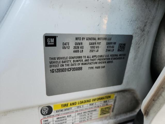 1G1ZE5E01CF359088 - 2012 CHEVROLET MALIBU LTZ თეთრი ფოტო 10