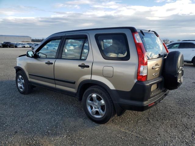 JHLRD68586C020229 - 2006 HONDA CR-V LX TAN photo 2