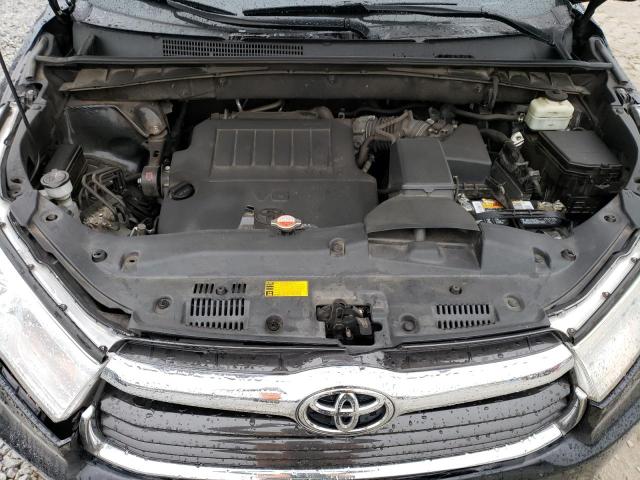 5TDKKRFH4GS120556 - 2016 TOYOTA HIGHLANDER XLE BLACK photo 12