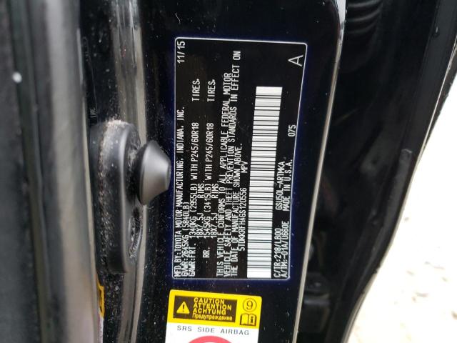 5TDKKRFH4GS120556 - 2016 TOYOTA HIGHLANDER XLE BLACK photo 13