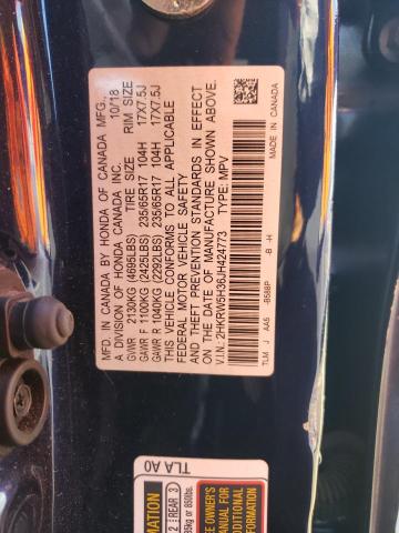 2HKRW5H36JH424773 - 2018 HONDA CR-V LX BLUE photo 12