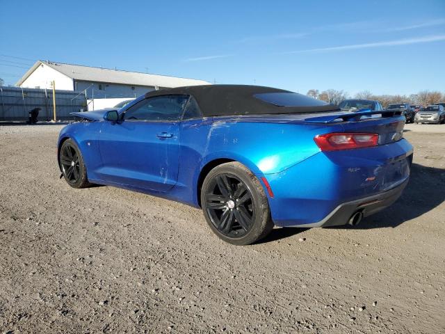 1G1FB3DX9H0136628 - 2017 CHEVROLET CAMARO LT BLUE photo 2