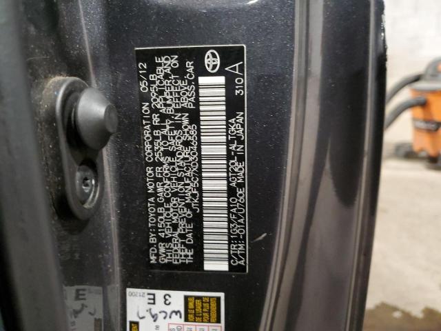 JTKJF5C7XD3046585 - 2013 TOYOTA SCION TC გრაფიტი ფოტო 13