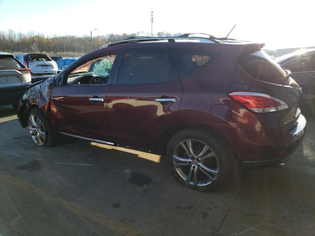 JN8AZ1MW0BW170751 - 2011 NISSAN MURANO S MAROON photo 2