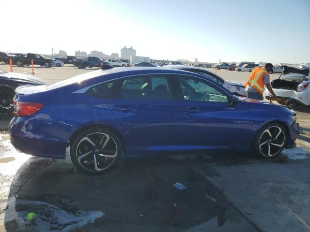 1HGCV1F35MA014838 - 2021 HONDA ACCORD SPORT BLUE photo 3