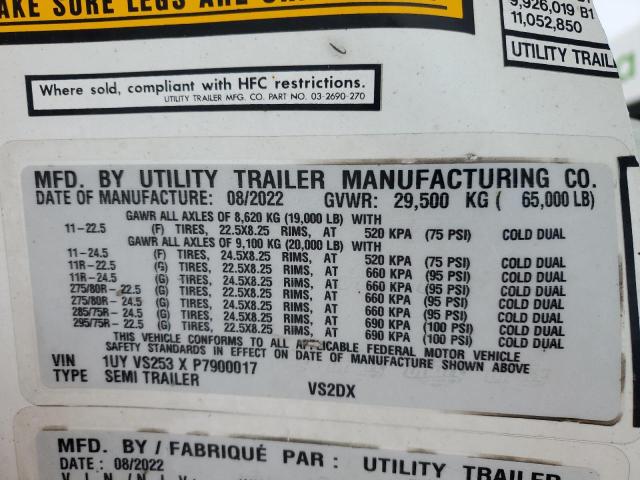 1UYVS253XP7900017 - 2023 UTILITY VS2DX Ağ foto 10