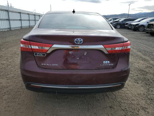 4T1BD1EB9FU039227 - 2015 TOYOTA AVALON HYBRID BURGUNDY photo 6