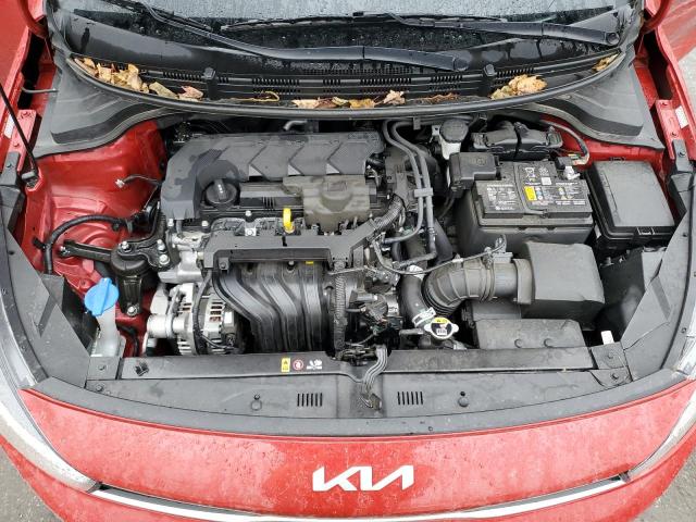 3KPA24AD9NE498852 - 2022 KIA RIO LX RED photo 11