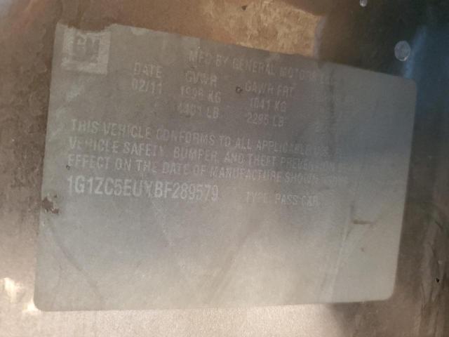 1G1ZC5EUXBF289579 - 2011 CHEVROLET MALIBU 1LT 灰色 照片 12
