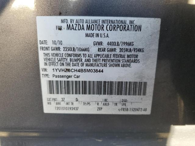 1YVHZ8CH4B5M03844 - 2011 MAZDA 6 I Gri fotoğraf 12