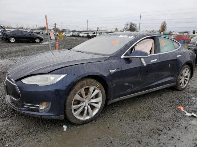 5YJSA1H12EFP62280 - 2014 TESLA MODEL S ლურჯი ფოტო 1