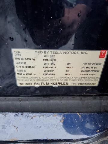 5YJSA1H12EFP62280 - 2014 TESLA MODEL S ლურჯი ფოტო 12