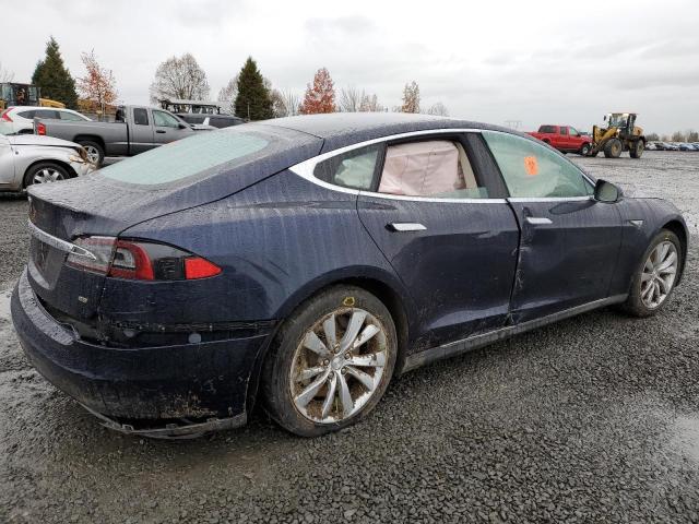 5YJSA1H12EFP62280 - 2014 TESLA MODEL S BLUE photo 3