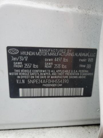 5NPE24AF0HH554390 - 2017 HYUNDAI SONATA SE WHITE photo 12