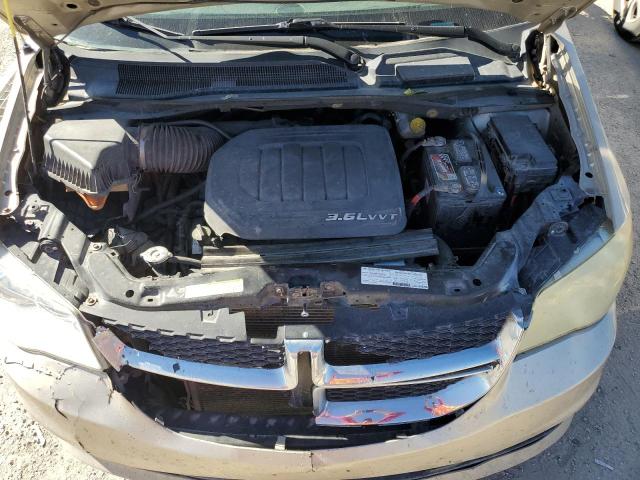 2C4RDGBGXCR408496 - 2012 DODGE GRAND CARA SE BEIGE photo 12