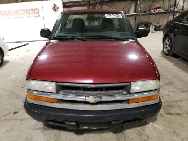 1GCCS14H538236078 - 2003 CHEVROLET S-10 S10 BURGUNDY photo 5