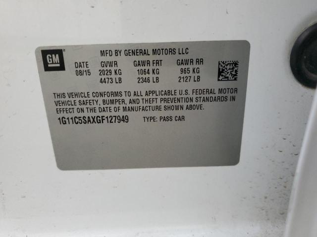 1G11C5SAXGF127949 - 2016 CHEVROLET MALIBU LIM LT 白色 照片 12