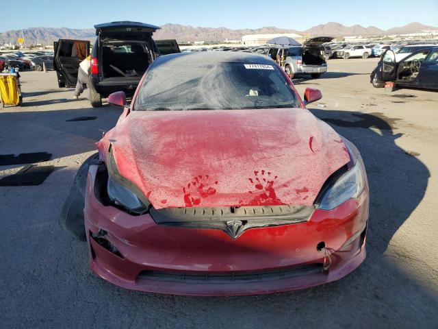 5YJSA1E65MF435922 - 2021 TESLA MODEL S RED photo 5