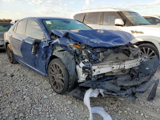4T1G11AK7PU092269 - 2023 TOYOTA CAMRY SE NIGHT SHADE BLUE photo 4