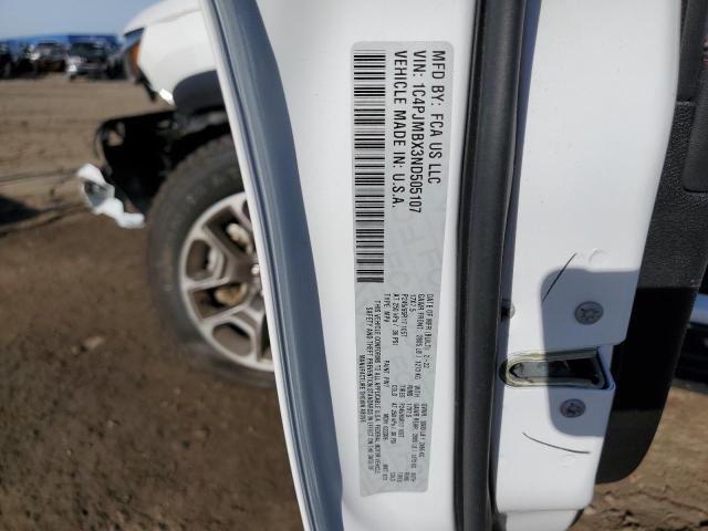 1C4PJMBX3ND505107 - 2022 JEEP CHEROKEE TRAILHAWK WHITE photo 14