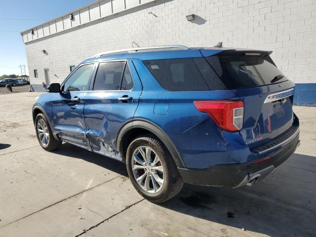 1FMSK8FH2MGA86161 - 2021 FORD EXPLORER LIMITED BLUE photo 2