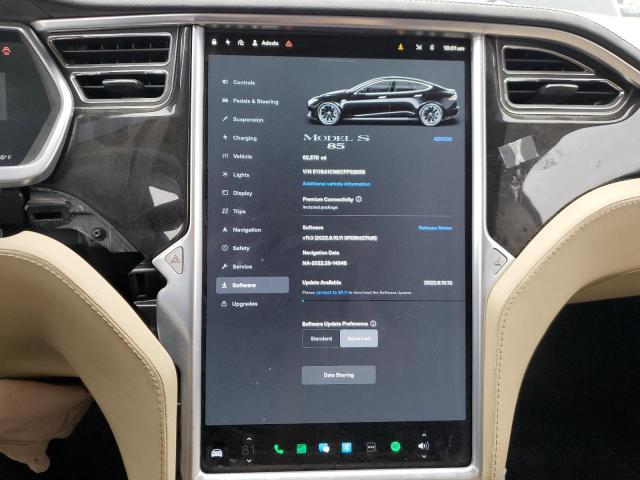 5YJSA1CN8CFP02656 - 2012 TESLA MODEL S Սև լուսանկար 9